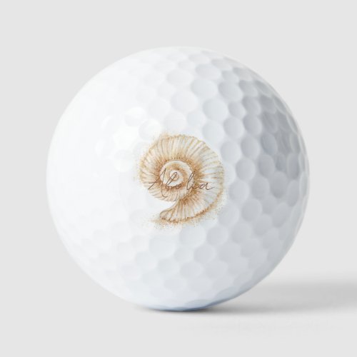 Tropical Beach Shell Golf Balls