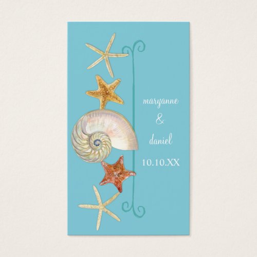 Tropical Beach Shells Starfish Nautilus Summer Business Cards