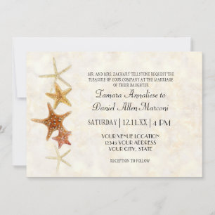 Tropical Beach Shells Starfish Nautilus Summer Invitation