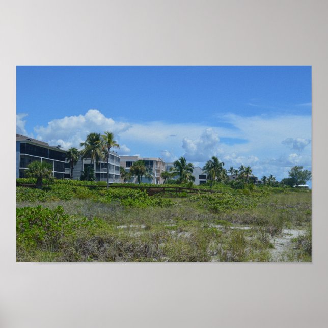 Tropical Beach Side Paradise Poster (Front)