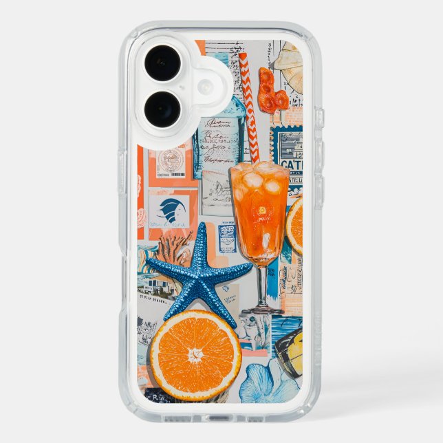 Tropical Beach Spring Break Vacation Collage  Speck iPhone Case (Front)