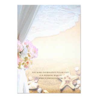 Tropical Beach Starfish Wedding Invitation