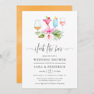 Tropical Beach Stock the Bar Invitation