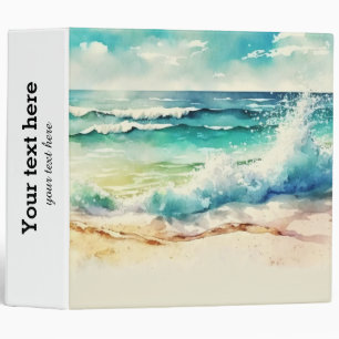 Tropical Beach Summer 3 ring binder