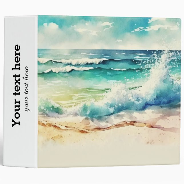 Tropical Beach Summer 3 ring binder (Front/Spine)