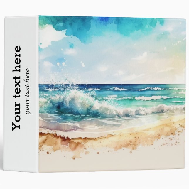 Tropical Beach Summer 3 ring binder (Front/Spine)