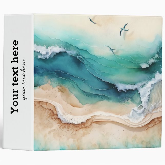 Tropical Beach Summer 3 ring binder (Front/Spine)