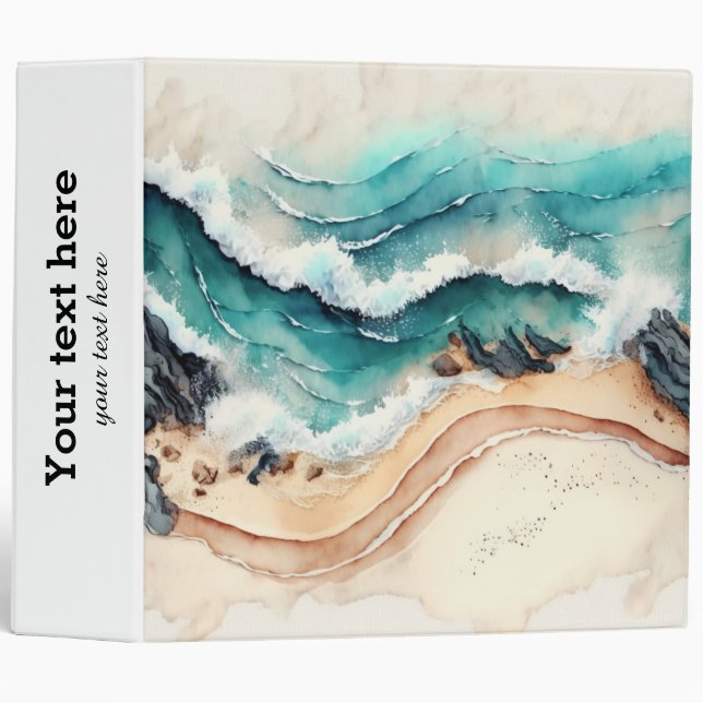 Tropical Beach Summer 3 ring binder (Front/Spine)