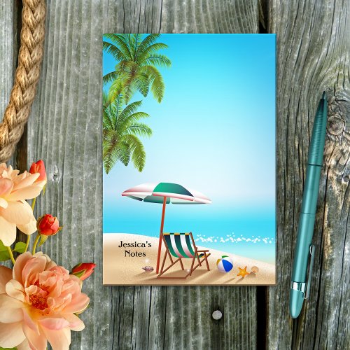 Tropical Beach Summer Holiday Notes