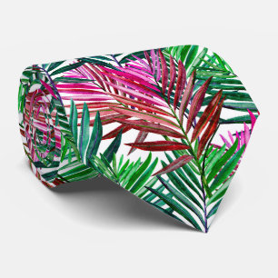 Tropical Beach Summer Palms Neck Tie