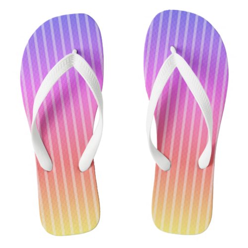 Tropical Beach Summer Stripe Sandals Flip Flops 