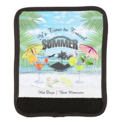 Tropical Beach, Summer Vacation | Personalized Luggage Handle Wrap