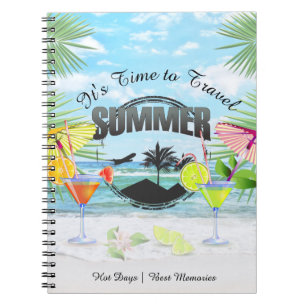 Tropical Beach, Summer Vacation Personalized Notebook