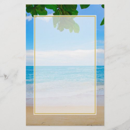 Tropical Beach Sun Sand and Sea Stationery