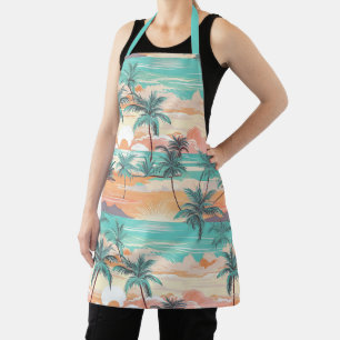 Tropical Beach Sunset Apron
