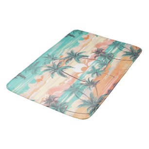 Tropical Beach Sunset Bath Mat