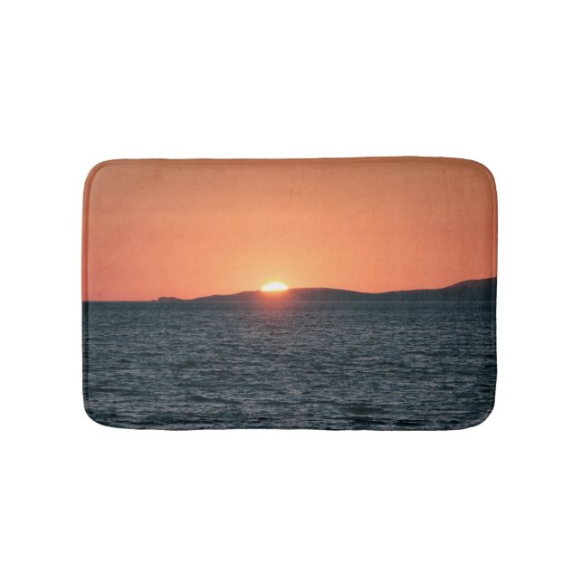 Tropical Beach Sunset Bathroom Mat (Front)
