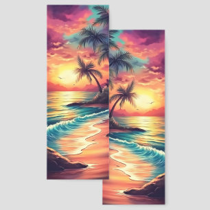 Tropical Beach Sunset Bookmarks
