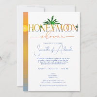 Tropical Beach Sunset Honeymoon Couples Shower