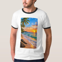 Tropical Beach Sunset Landscape
