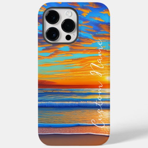 Tropical Beach Sunset over Clear Ocean Case_Mate iPhone 14 Pro Max Case