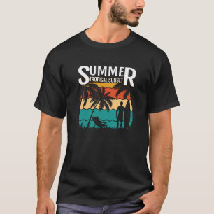 Tropical Beach Sunset Summer T-Shirt