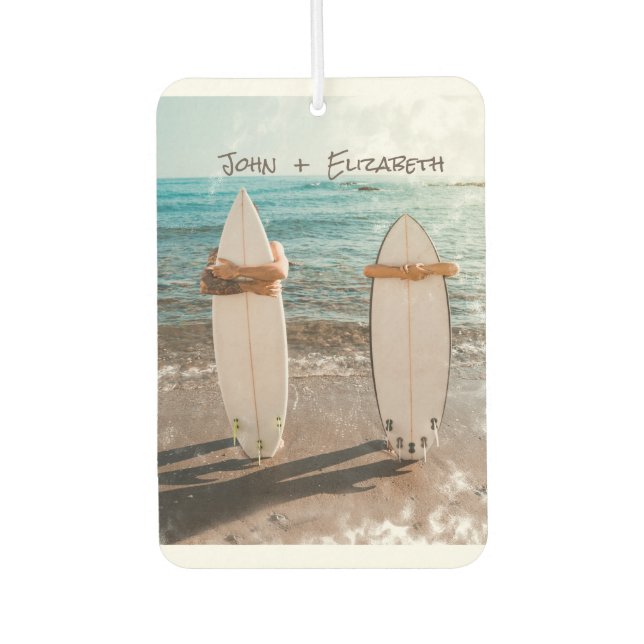 Tropical Beach,Surfboard Air Freshener (Front)