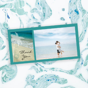 Tropical Beach Thank You Card