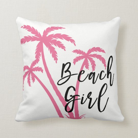 Tropical Beach Theme Girly Design Throw Pillow Zazzle Com