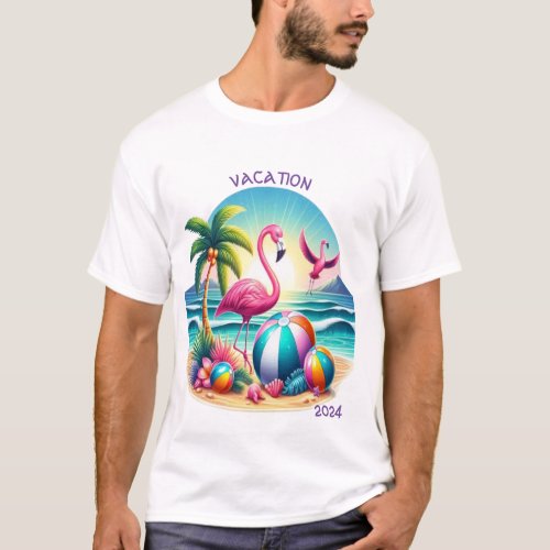 Tropical Beach Theme Vacation 2024  T_Shirt
