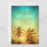 Tropical Beach Themed 70th Birthday Party Hawaiian Invitation at Zazzle