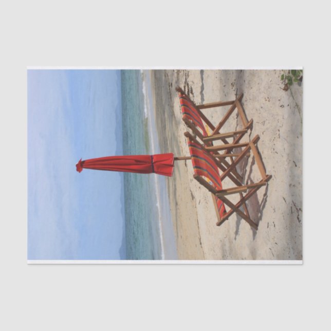 tropical beach tissue paper (Front)