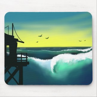 Tropical Beach Tower Mousepad