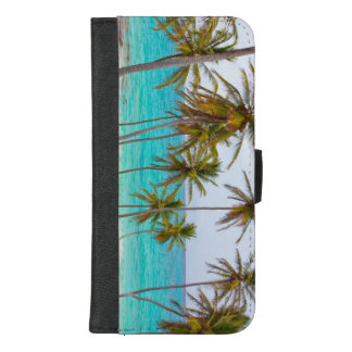 Tropical Beach Turquoise Water and Palm Trees iPhone 8/7 Plus Wallet Case