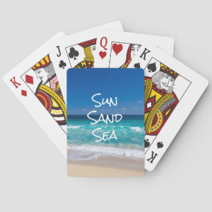 Tropical Beach Turquoise Water Sun Sand Sea Poker Cards