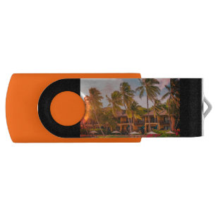 Tropical Beach USB 2.0 Swivel Flash Drive
