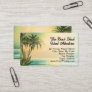 Tropical Beach Vacation Island Sun Travel Business Card