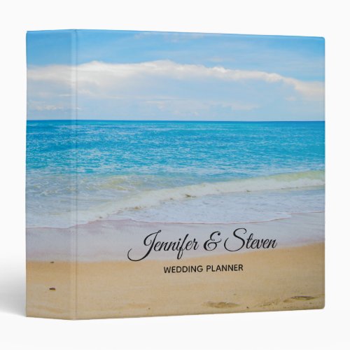 Tropical Beach Vacation Island Wedding Planner 3 Ring Binder