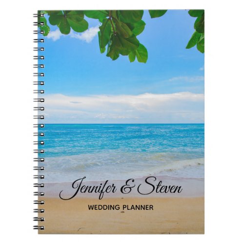 Tropical Beach Vacation Island Wedding Planner Notebook