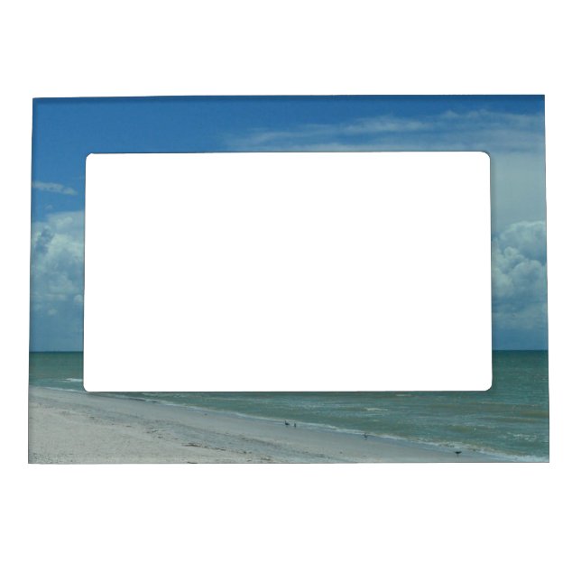 Tropical Beach Vacation Magnetic Frame (Front)