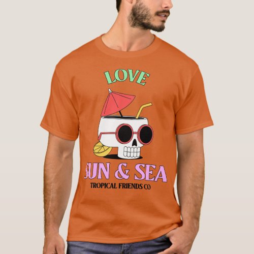 Tropical Beach Vibes Summer Sea Sun T_Shirt