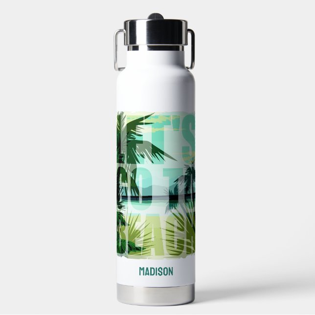 Tropical Beach Water Bottle (Front)