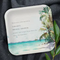 Palm tree paper sales plates