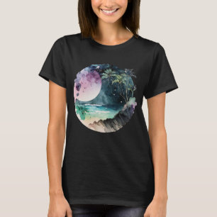 Tropical Beach Watercolor T-Shirt