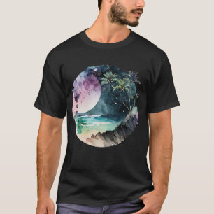 Tropical Beach Watercolor T-Shirt