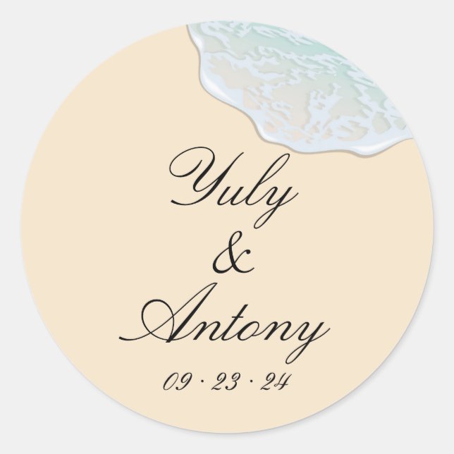 Tropical Beach Waves Coastal Seal (Front)