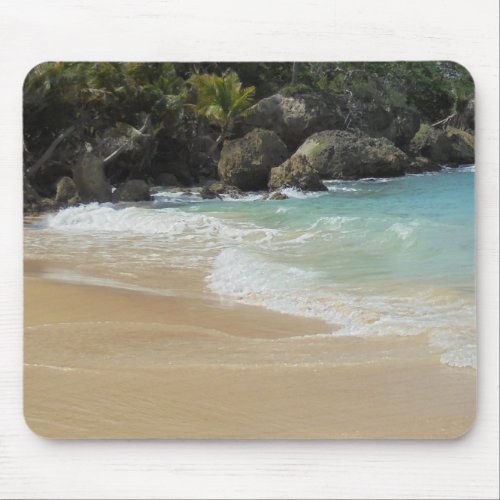 Tropical Beach Waves Sand Elegant Modern Template Mouse Pad