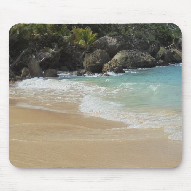 Tropical Beach Waves Sand Elegant Modern Template Mouse Pad (Front)