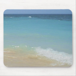 Tropical Beach Waves Sea Sand Elegant Modern Mouse Pad