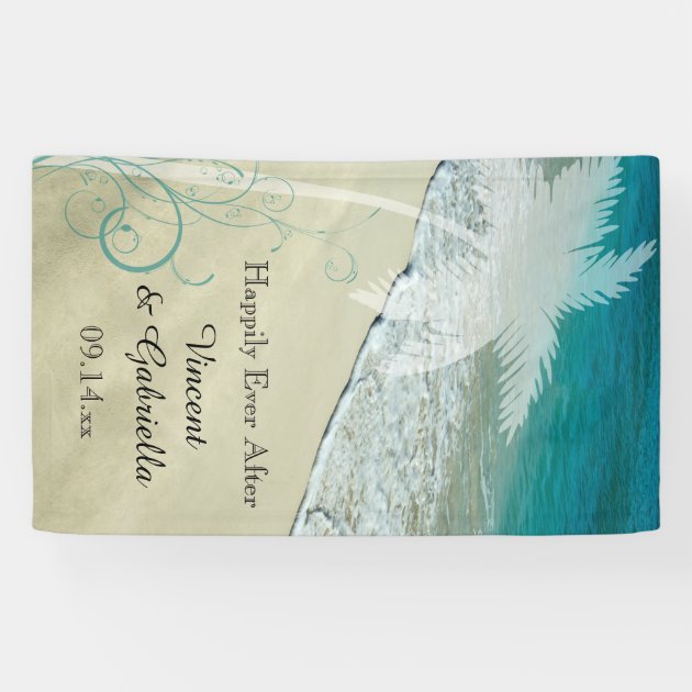 Tropical Beach Wedding Banner